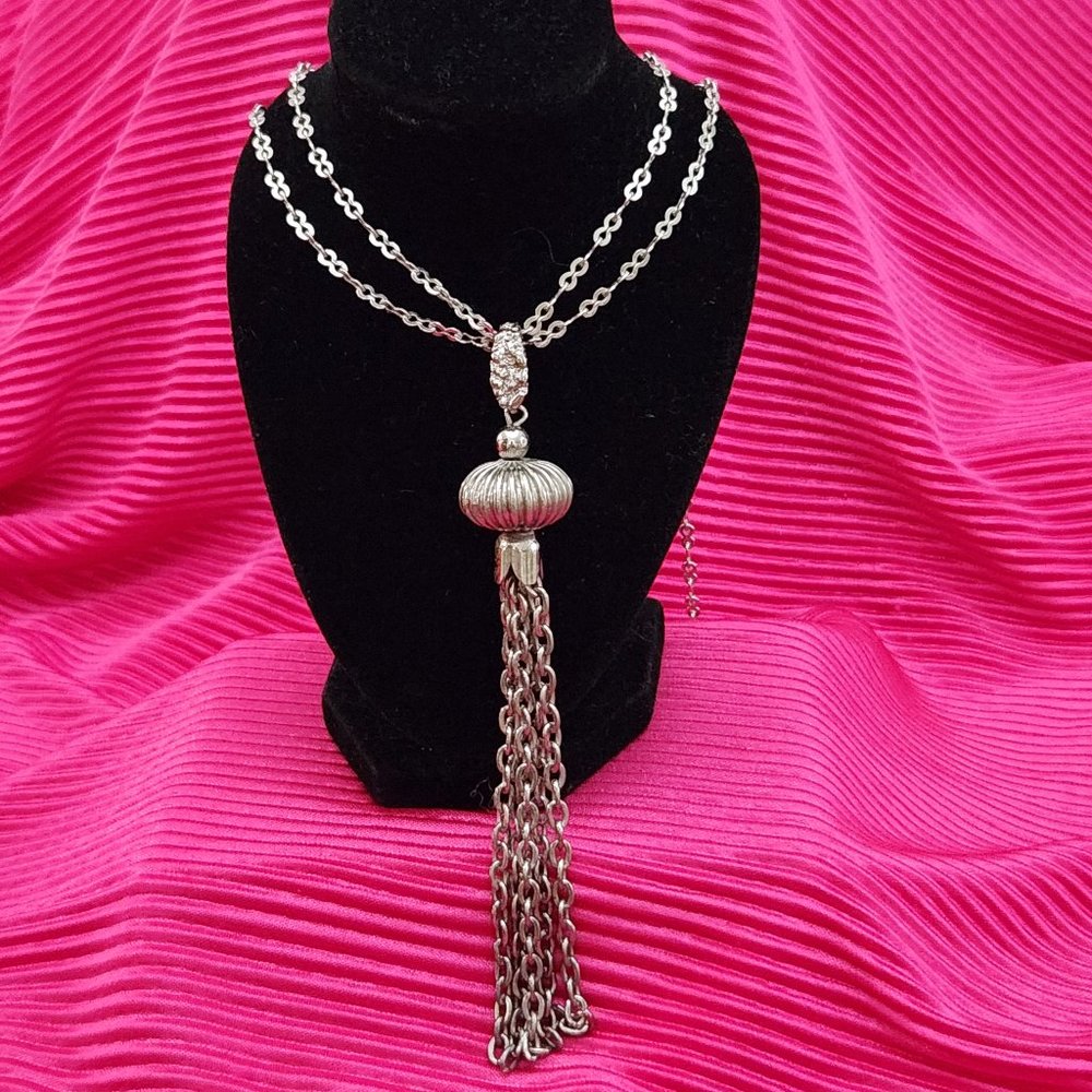 Chain Necklace with chain tassel Vintage